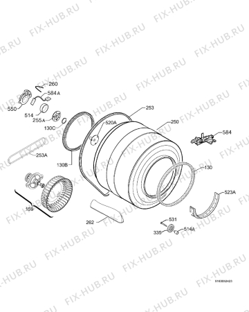 Взрыв-схема сушильной машины Zanussi ZTH485C - Схема узла Functional parts 267